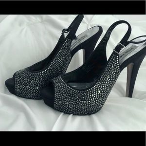 Steve Madden Swarovski Slingback platform heels